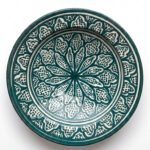 Assiette Creuse Artisanale en Terre Cuite Vert Émeraude